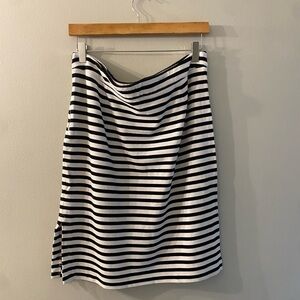 Banana Republic Black and White Asymmetrical Pencil Skirt